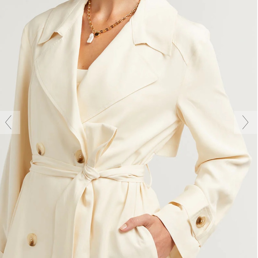 DISSH Cream Trench Coat NWOT - Picture 4 of 12